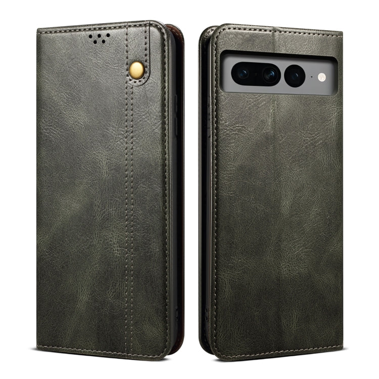 Oil Wax Crazy Horse Texture Leather Phone Case