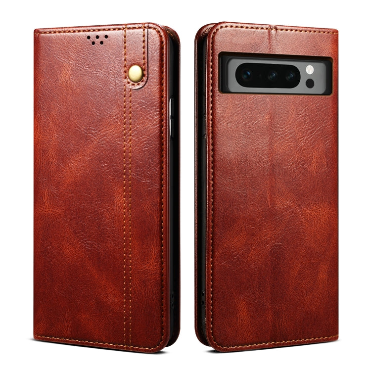 Oil Wax Crazy Horse Texture Leather Phone Case