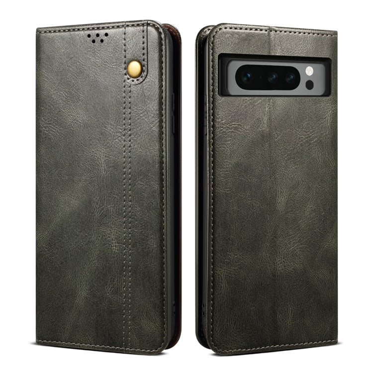 Oil Wax Crazy Horse Texture Leather Phone Case