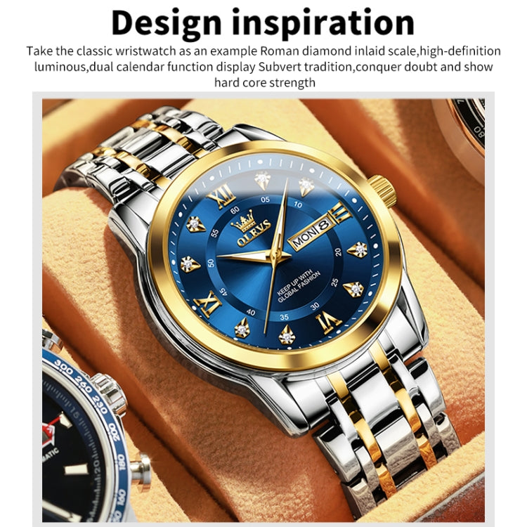 OLEVS 5513 Men Business Luminous Waterproof Quartz Watch
