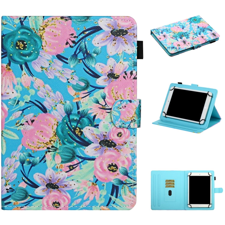 Flower Pattern Horizontal Flip Leather Case with Card Slots & Holder — view 19