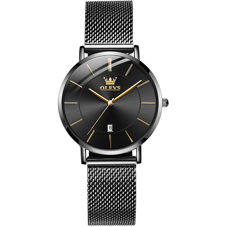OLEVS 5869 Ladies Business Waterproof Steel Strap Quartz Watch