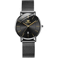 OLEVS 5869 Ladies Business Waterproof Steel Strap Quartz Watch
