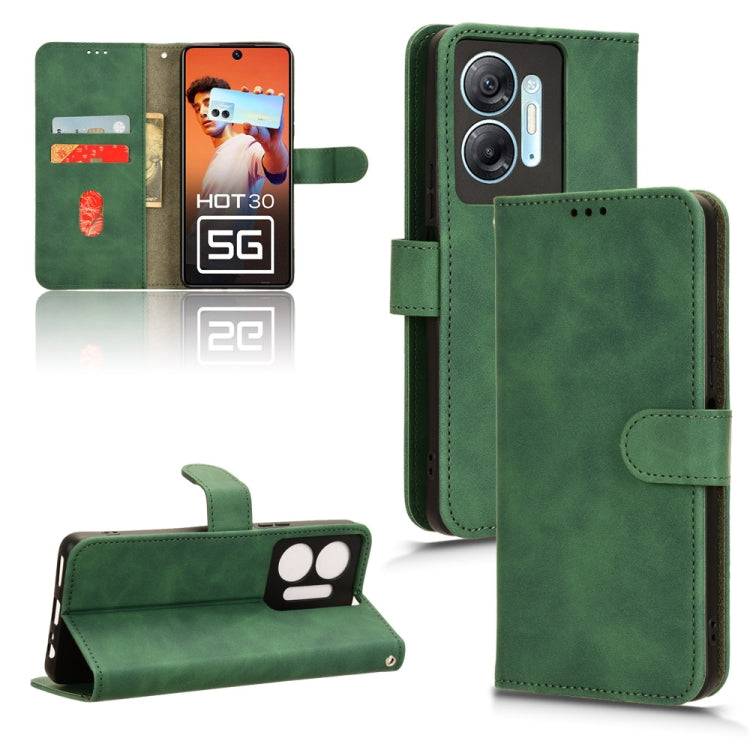 Skin Feel Magnetic Flip Leather Phone Case — Rose Red