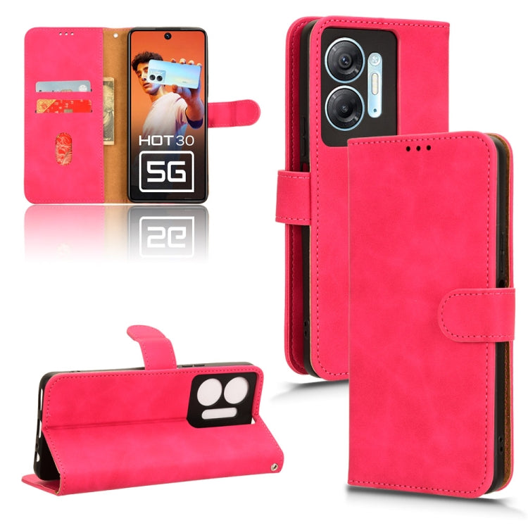Skin Feel Magnetic Flip Leather Phone Case — Brown