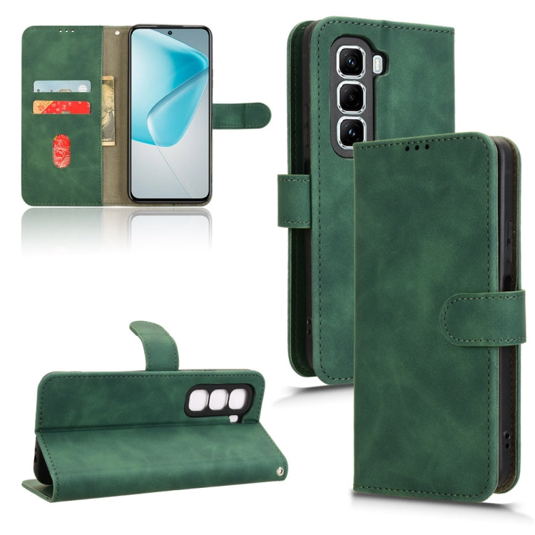 Skin Feel Magnetic Flip Leather Phone Case — Rose Red