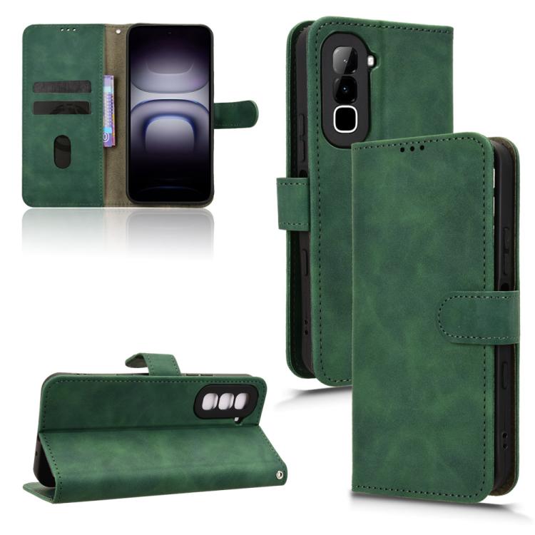 Skin Feel Magnetic Flip Leather Phone Case — Rose Red