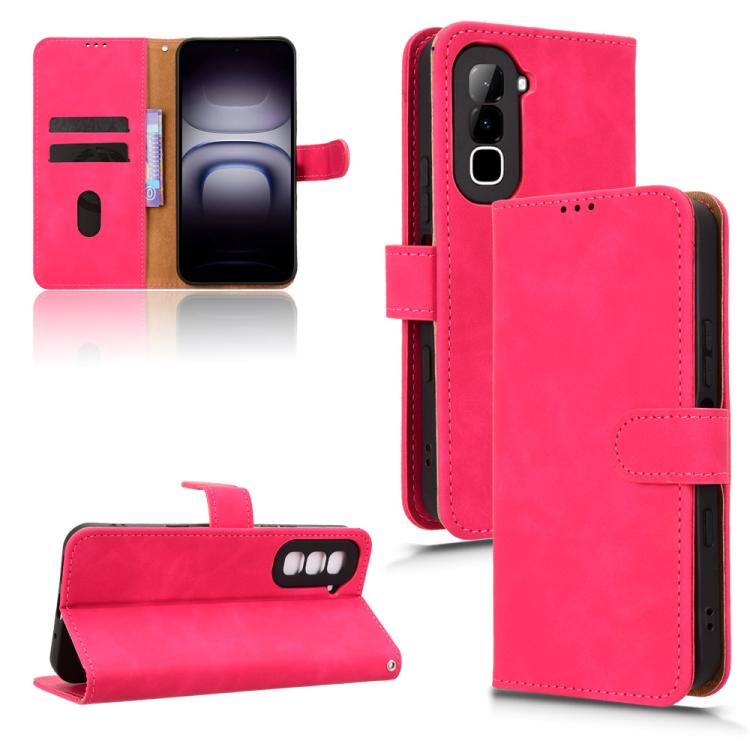 Skin Feel Magnetic Flip Leather Phone Case — Brown