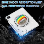 Terminator Shockproof Glitter Powder Tablet Case with Grip Strap — Pink