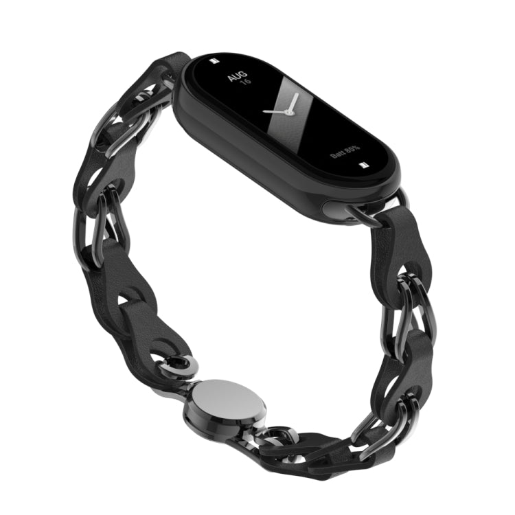 Hollow Leather Chain Magnetic Buckle Watch Band