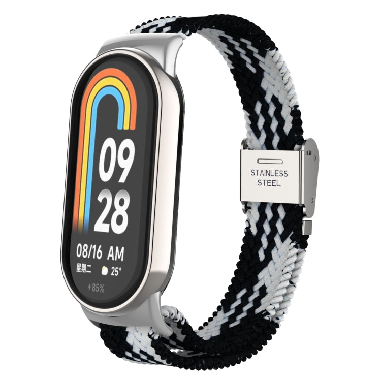 Metal Head + Adjustable Nylon Braided Steel Buckle Watch Band