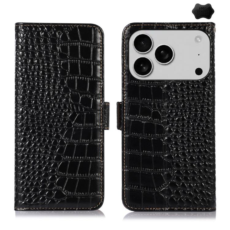 Crocodile Top Layer Cowhide Leather Phone Case
