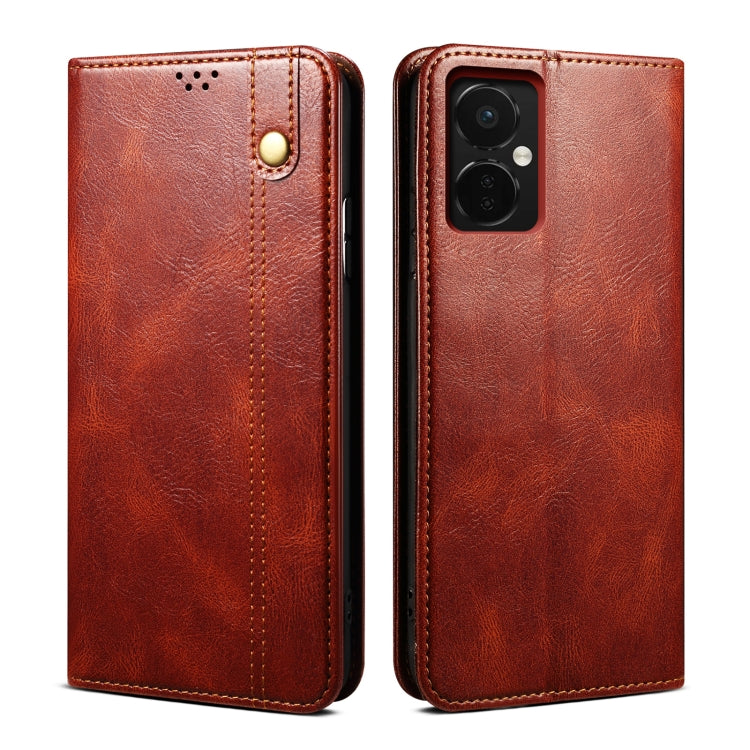 Oil Wax Crazy Horse Texture Leather Phone Case