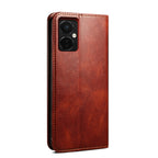 Oil Wax Crazy Horse Texture Leather Phone Case