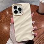 Solid Color Wave Texture TPU Phone Case