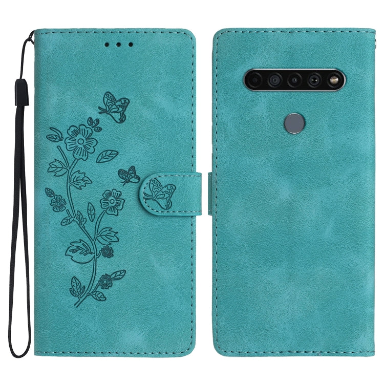 Flower Butterfly Embossing Pattern Leather Phone Case