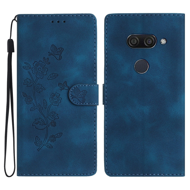 Flower Butterfly Embossing Pattern Leather Phone Case