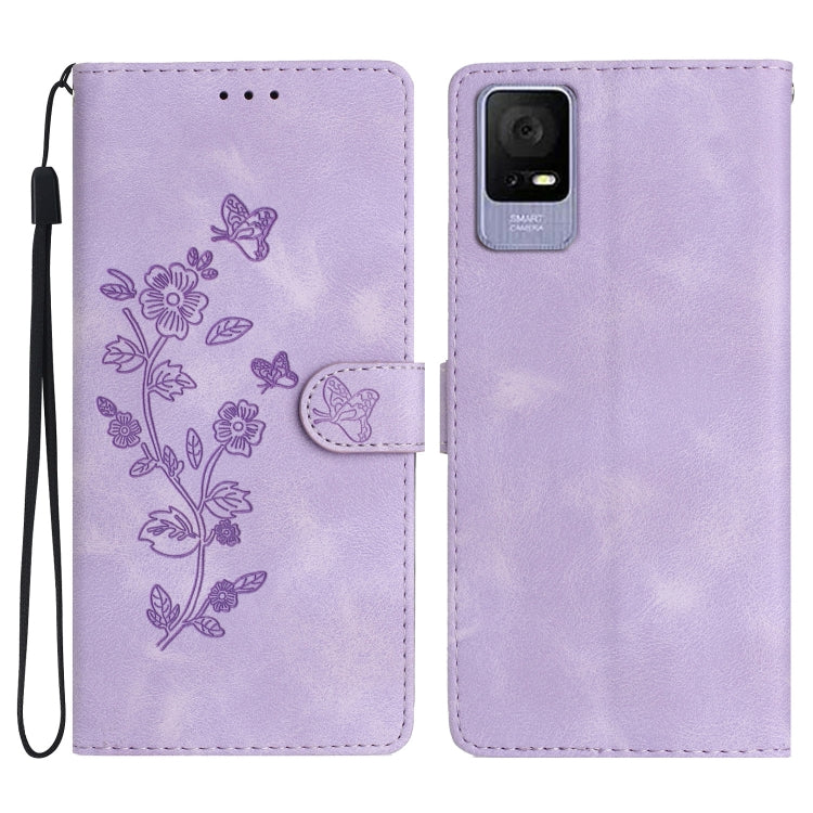 Flower Butterfly Embossing Pattern Leather Phone Case — view 11