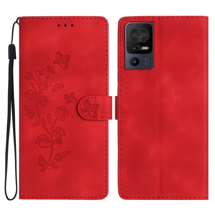 Flower Butterfly Embossing Pattern Leather Phone Case — view 14