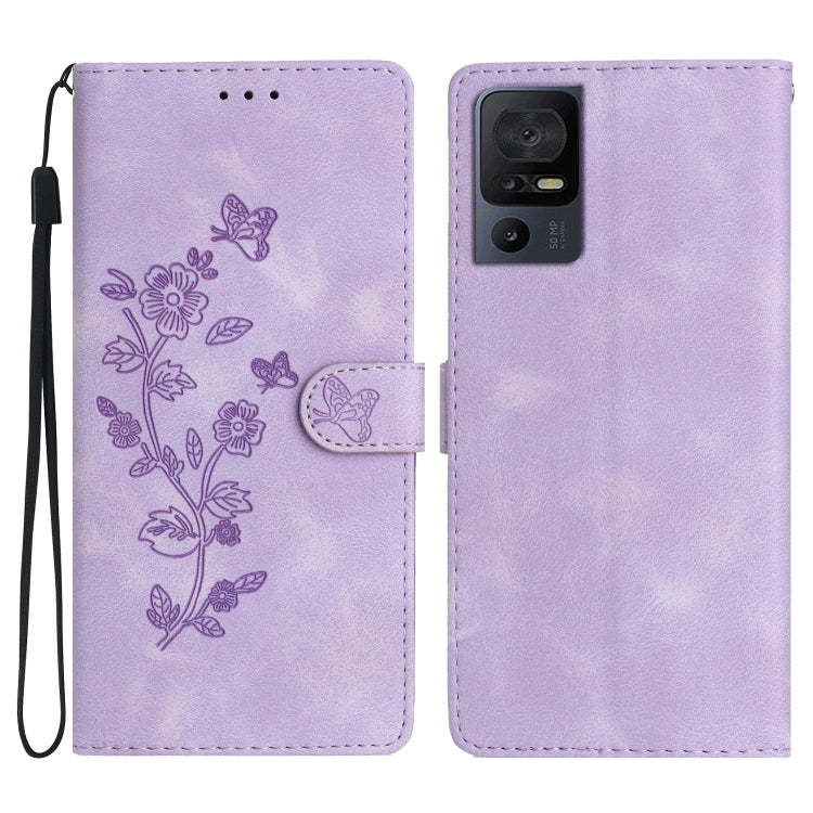 Flower Butterfly Embossing Pattern Leather Phone Case — view 17