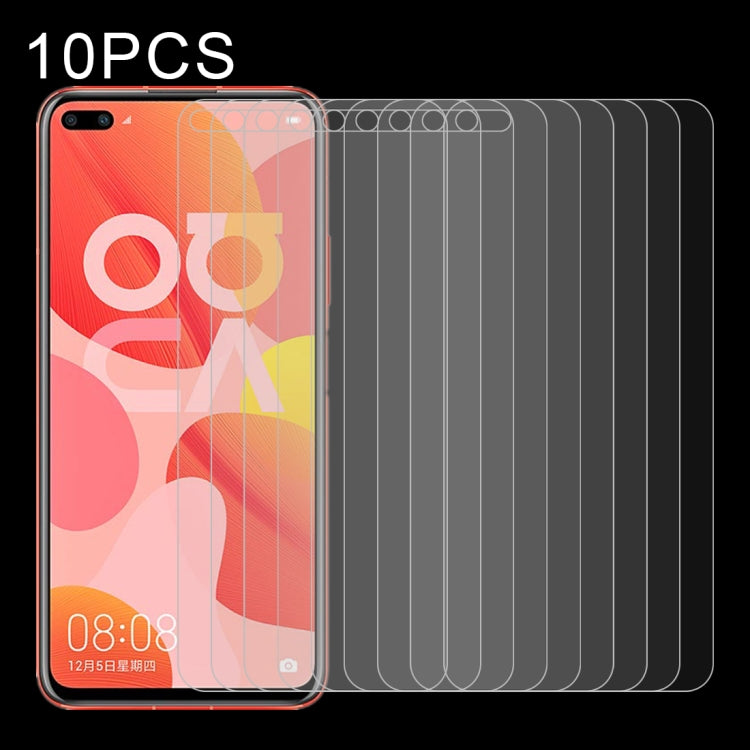 10 PCS Half-screen Transparent Tempered Glass Film — For Huawei Enjoy 10e (10 PCS)