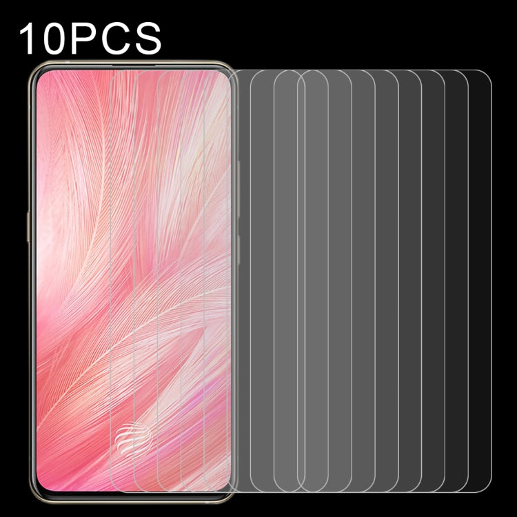 10 PCS Half-screen Transparent Tempered Glass Film — For Xiaomi Redmi 10X 5G (10 PCS)