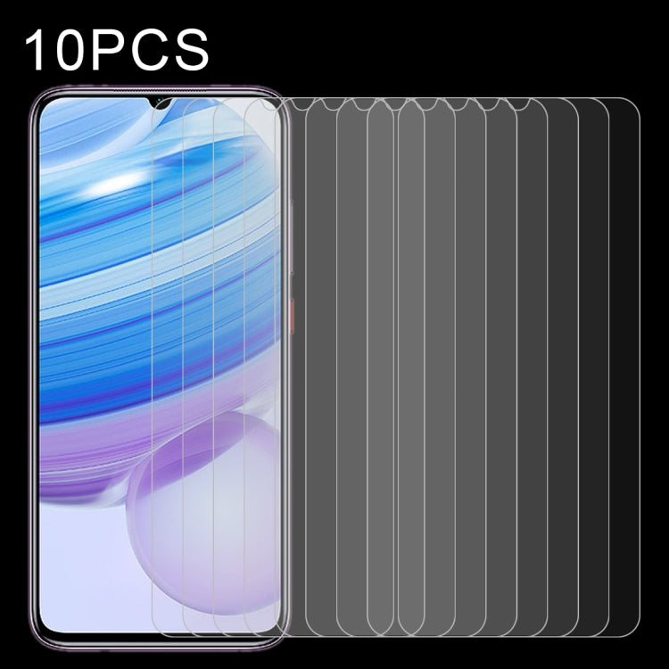 10 PCS Half-screen Transparent Tempered Glass Film — For Samsung Galaxy A90 5G
