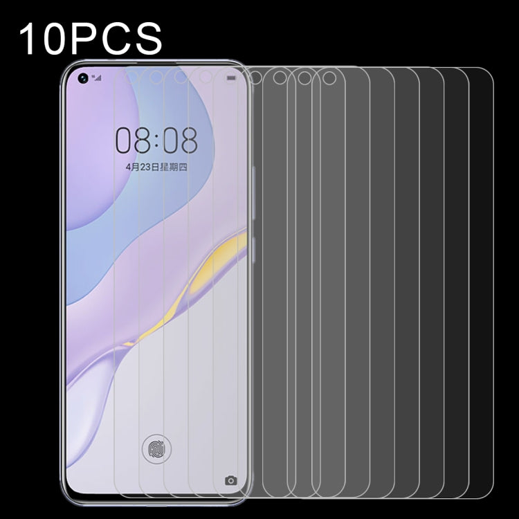 10 PCS Half-screen Transparent Tempered Glass Film — For Huawei Honor 30 (10 PCS)