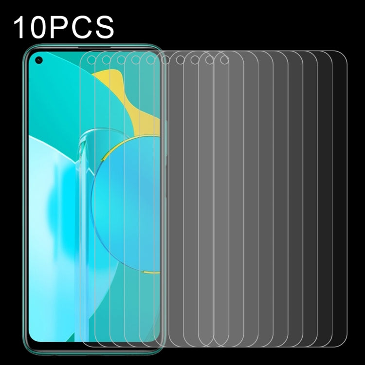 10 PCS Half-screen Transparent Tempered Glass Film — For Xiaomi Mi CC9e (10 PCS)
