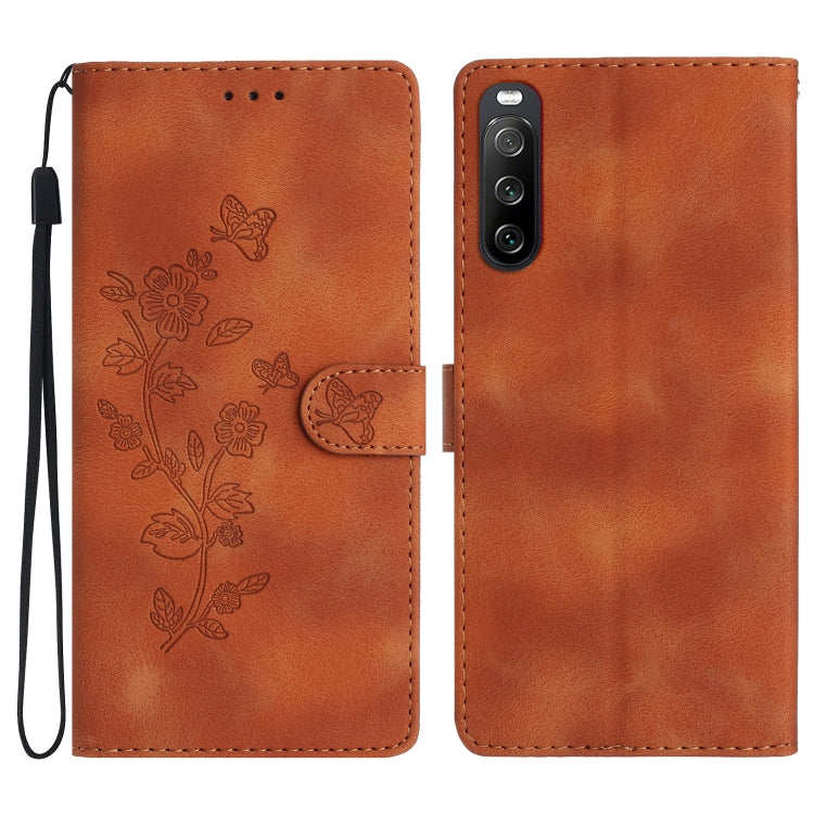 Flower Butterfly Embossing Pattern Leather Phone Case
