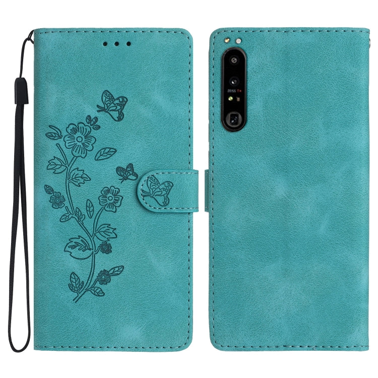 Flower Butterfly Embossing Pattern Leather Phone Case