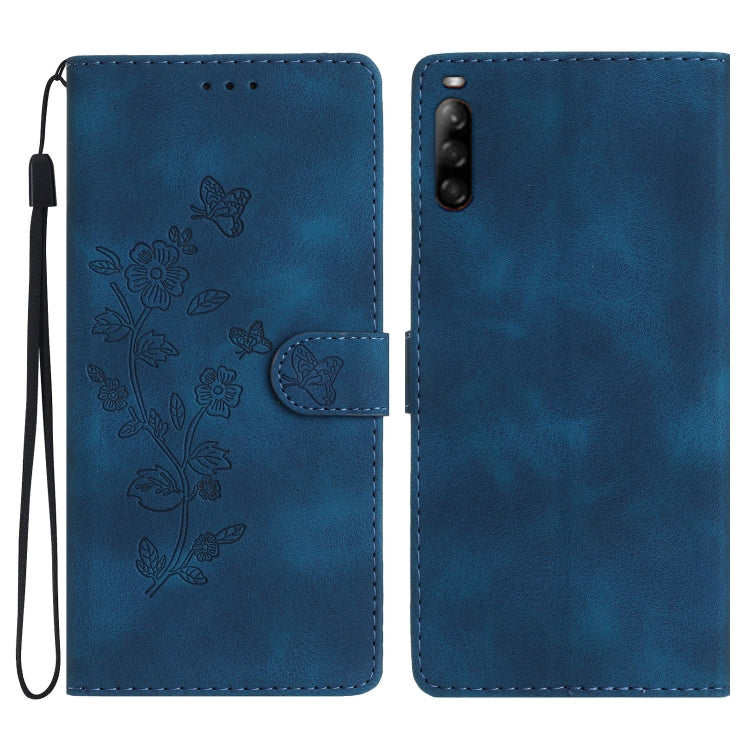 Flower Butterfly Embossing Pattern Leather Phone Case