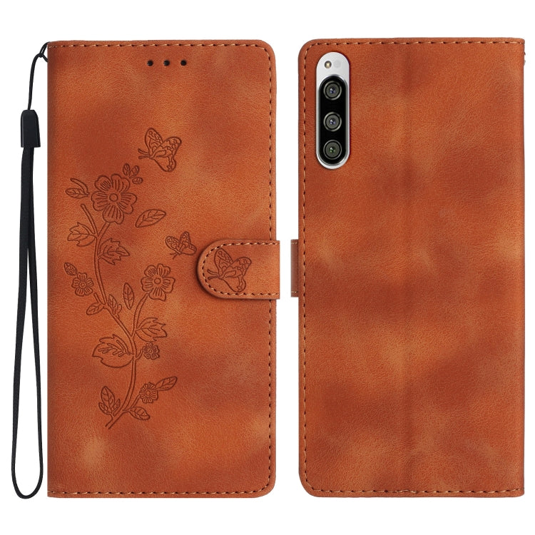 Flower Butterfly Embossing Pattern Leather Phone Case