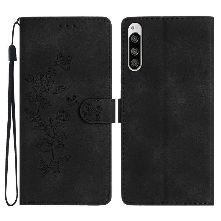 Flower Butterfly Embossing Pattern Leather Phone Case