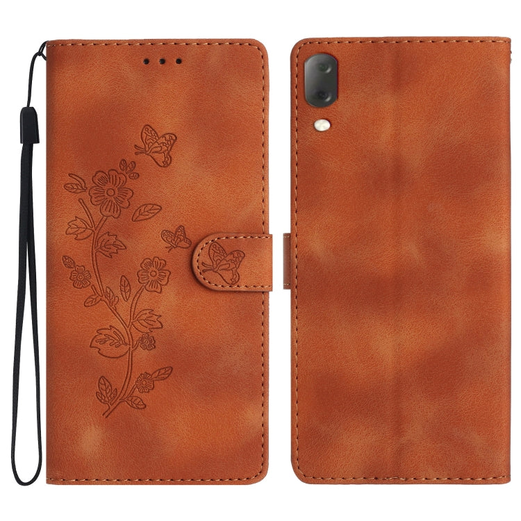 Flower Butterfly Embossing Pattern Leather Phone Case