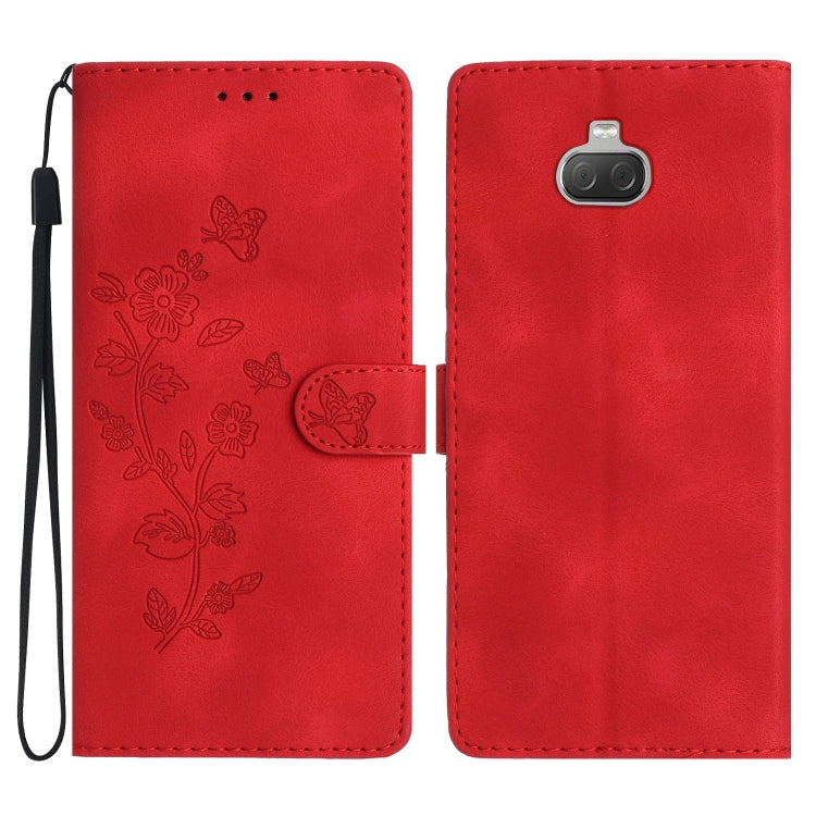 Flower Butterfly Embossing Pattern Leather Phone Case