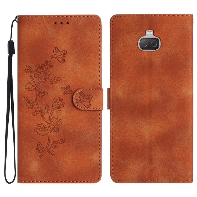 Flower Butterfly Embossing Pattern Leather Phone Case