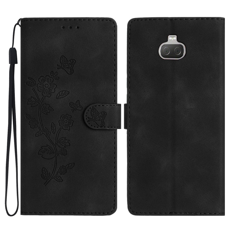 Flower Butterfly Embossing Pattern Leather Phone Case