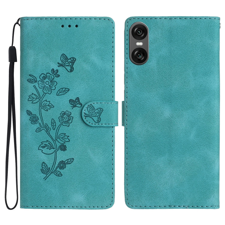 Flower Butterfly Embossing Pattern Leather Phone Case