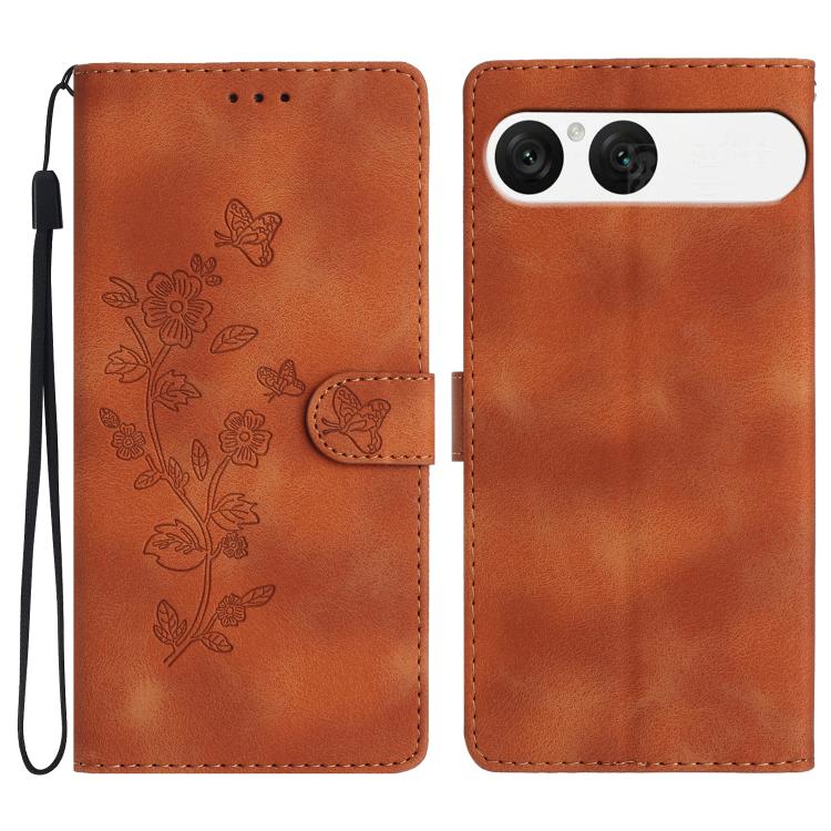 Flower Butterfly Embossing Pattern Leather Phone Case