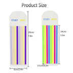 Transparent Strip Color Fluorescent Waterproof Sticky Note Long Strip Index Sticker