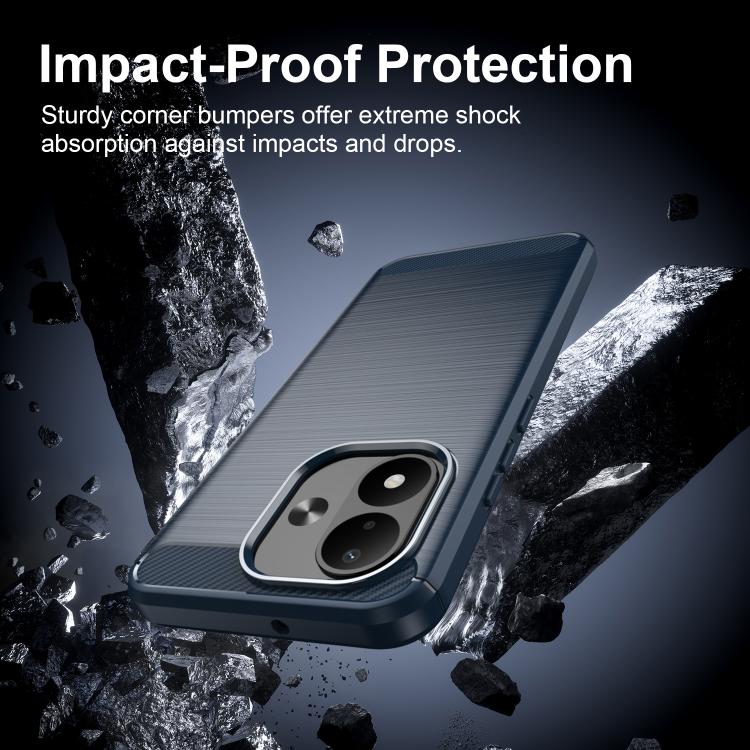 Carbon Fiber Brushed Texture TPU Phone Case