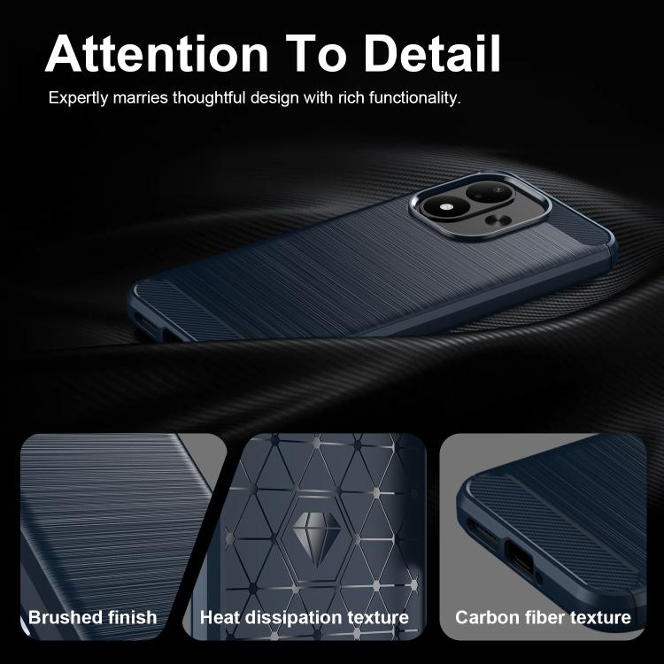 Carbon Fiber Brushed Texture TPU Phone Case