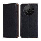 Gloss Oil Solid Color Magnetic Leather Phone Case