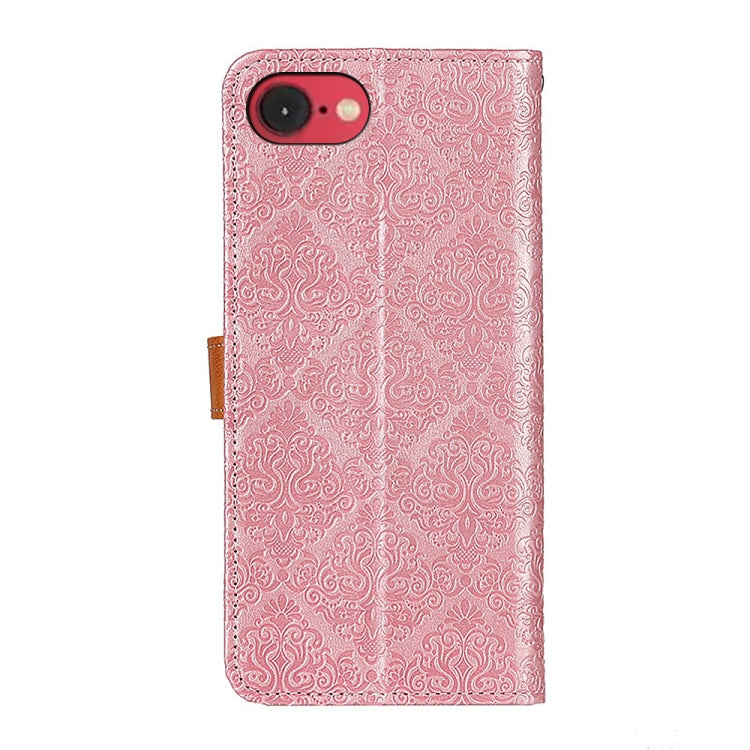European Floral Embossed Leather Phone Case