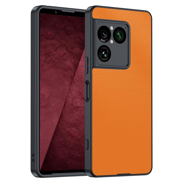 Ultra-thin Plain Skin Leather Phone Case