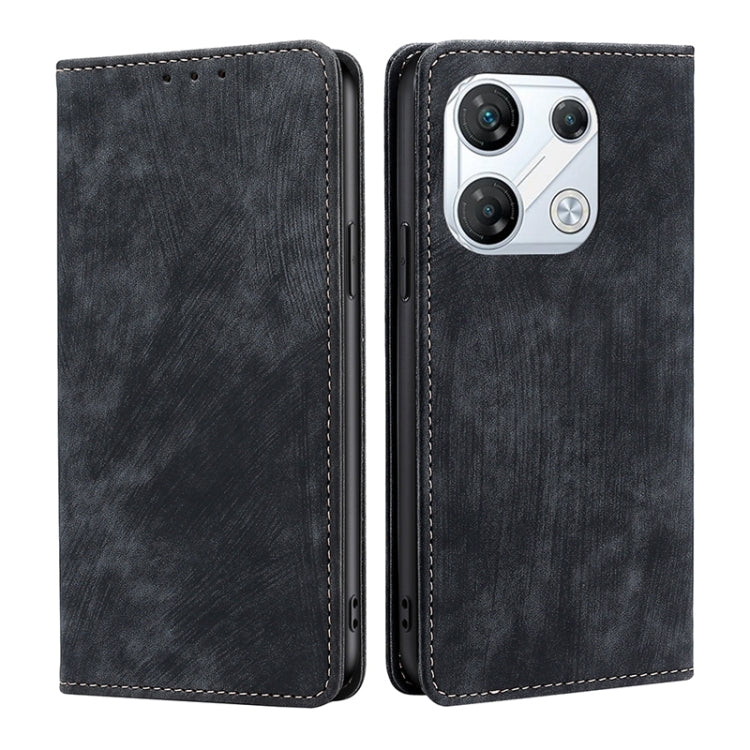 RFID Anti-theft Brush Magnetic Leather Phone Case