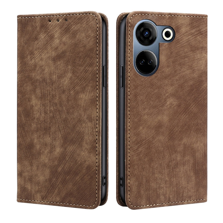 RFID Anti-theft Brush Magnetic Leather Phone Case