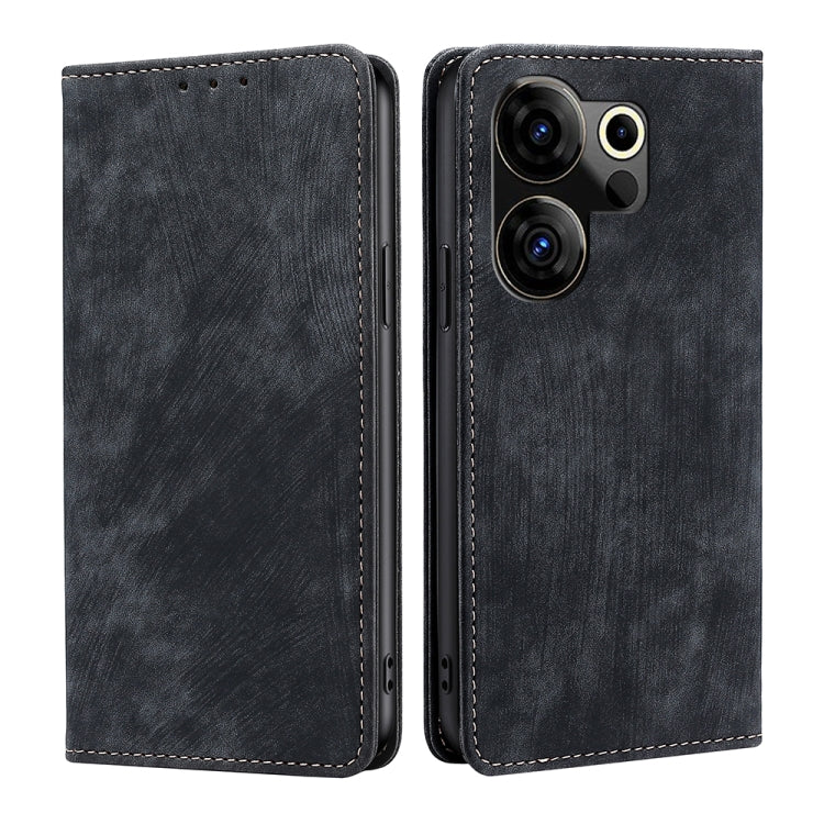 RFID Anti-theft Brush Magnetic Leather Phone Case