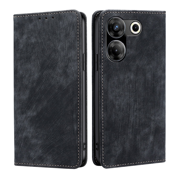 RFID Anti-theft Brush Magnetic Leather Phone Case